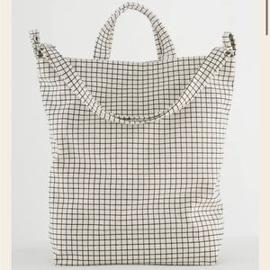 BAGGU Duck Bag Natural Grid